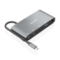 Aisens USB-C Dock 8 en 1 - USB-C vers 1xHDMI - 1xVGA - 1xRJ45 - 2xUSB-A - 2xUSB-C 5G - 1xUSB-C PD - 20cm - Couleur Gris
