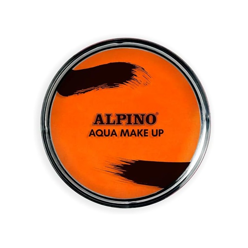 Alpino Aqua Make-up Poudre de maquillage pour le visage aquarelle - Se lave à l'eau et au savon - Couleur orange
