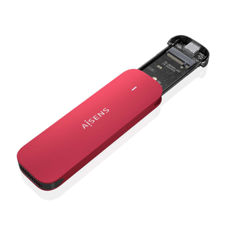 Aisens Boîtier Externe M.2 (NGFF) ASM2-027Red NVMe vers USB3.2 GEN2 - Couleur Rouge