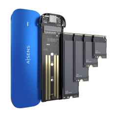 Aisens Boîtier Externe M.2 (NGFF) ASM2-026Blu NVMe vers USB3.2 GEN2 - Bleu