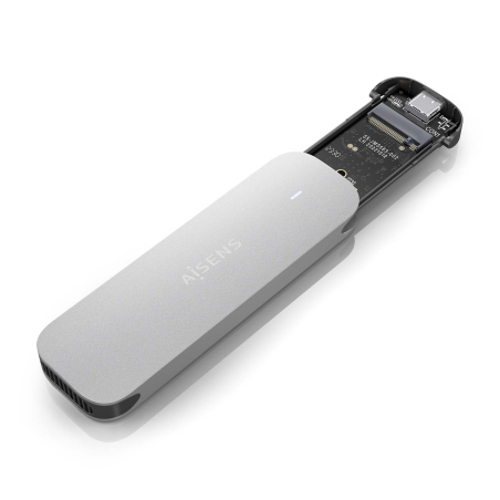Aisens Boîtier Externe M.2 (NGFF) ASM2-025Sl NVMe vers USB3.2 GEN2 - Couleur Argent