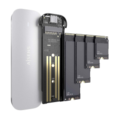 Aisens Boîtier Externe M.2 (NGFF) ASM2-025Sl NVMe vers USB3.2 GEN2 - Couleur Argent