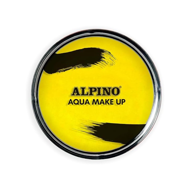 Alpino Aqua Make-up Poudre de maquillage pour le visage aquarelle - Se lave à l'eau et au savon - Couleur jaune