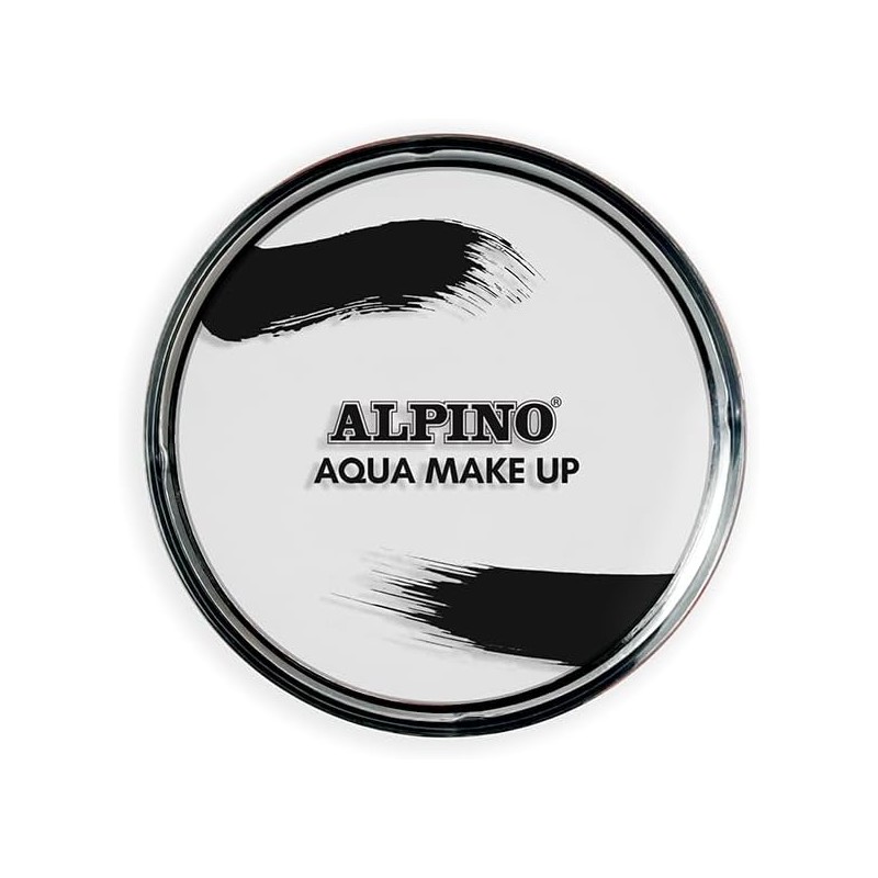 Alpino Aqua Make-up Poudre de maquillage pour le visage aquarelle - Se lave à l'eau et au savon - Couleur blanche