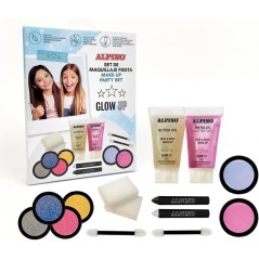 Alpino Glow Up Party Makeup Set - Se lave à l'eau et au savon - Testé dermatologiquement - Couleurs assorties