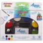 Alpino Fiesta Aqua Pack de Maquillage avec Palette de Maquillage Aquarelle 6 Couleurs + 2 Pinceaux + Éponge et Mode d'emploi