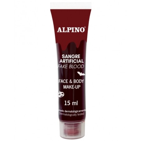 Alpino Flacon de Sang Artificiel 15 ml - Texture Viscose - Couleur Réaliste - Testé Dermatologiquement - Se Lave à l'Eau et au