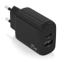 Chargeur Aisens 25W - 1xUSB-C PD3.0 - 1xUSB-A QC3.0 - Couleur Noir