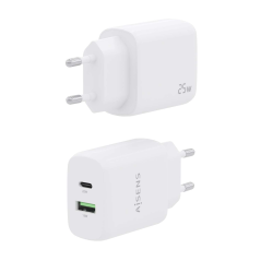 ✅ Aisens Chargeur 25W - 1xUSB-C PD3.0 - 1xUSB-A QC3.0 - Blanc couleur Blanc en stock
