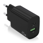 Chargeur Aisens 20W - 1xUSB-C PD3.0 - 1xUSB-A QC3.0 - Couleur Noir
