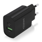 Chargeur Aisens 20W - 1xUSB-C PD3.0 - 1xUSB-A QC3.0 - Couleur Noir