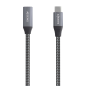 Câble Aluminium Aisens USB 3.2 GEN2x2 20Gbps 8K@30Hz 5A 100W - Type USB-C/M-USB-C/H - 1,5m - Couleur Gris
