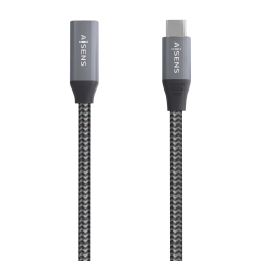 Câble Aluminium Aisens USB 3.2 GEN2x2 20Gbps 8K@30Hz 5A 100W gris 2m