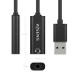 Convertisseur USB-A vers Jack 3.5mm Aisens Noir 10cm