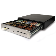 tiroir-caisse noir acier inoxydable