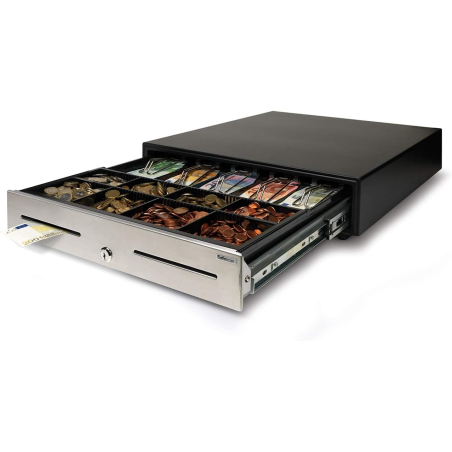 tiroir-caisse noir acier inoxydable