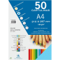 Dohe Pack de 50 Cartons A4 180 g/m² - Adapté à l'impression - PH Neutre - Sans Chlore Élémentaire - Coloris Bleu Océan