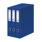 Dohe Oficolor Module de 3 Classeurs avec Rado - Dos étroit - Format Folio - Carton Ligné - Coloris Bleu
