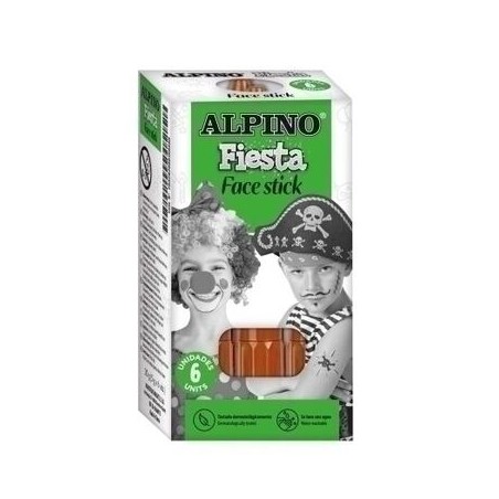 ✅ Alpino Fiesta Face Stick Pack avec 6 bâtons de peinture pour le visage - Système rétractable rotatif - Se l en stock