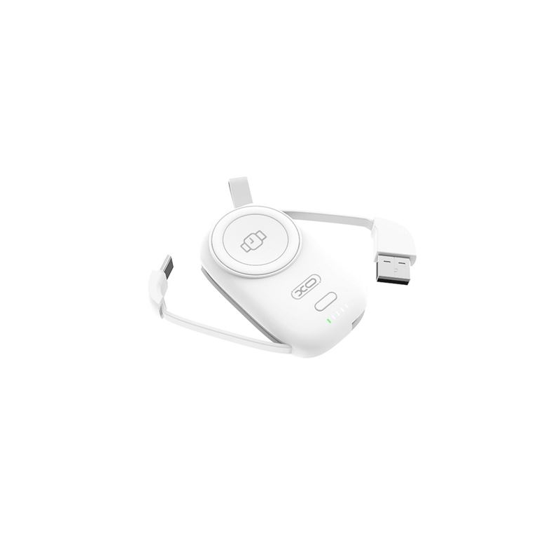 Chargeur Magnétique Portable XO - 1200Mah - Chargement sans fil 3W - Type C et USB 5V/2A - Transport facile - Charge rapide