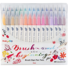 Pentel 30 marqueurs double pointe