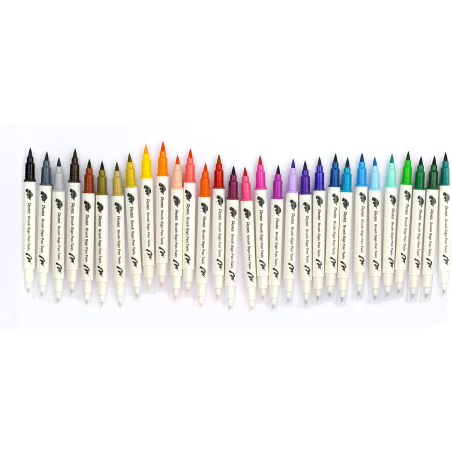 Pentel Brush Sign Pen lot de 30 marqueurs double pointe