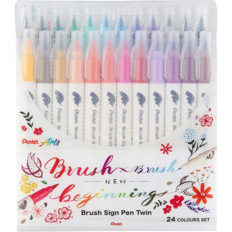 Pentel 24 marqueurs double pointe