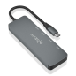 Aisens Hub USB 3.2 GEN2 10G USB-C - USB-C/M-2xUSB-C/H-2xUSB-A/H - 15cm - Couleur Gris