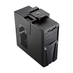 â Aisens Support CPU rotatif et personnalisable en hauteur sous le bureau avec poignÃ©e de verrouillage facile â en stock