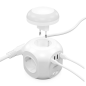 Aisens Multiprise de Bureau Multifonction avec 4 Prises + 1xUSB-C - 3xUSB-A - Veilleuse - 1,8m - Couleur Blanc