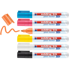 Edding 95 marqueurs craie liquide lot de 6 couleurs