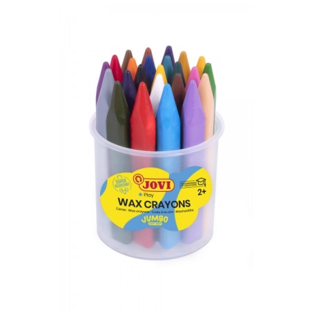 ✅ Jovi Jumbo Easy Grip Pot de 24 crayons triangulaires - Ne tache pas - Super résistant - Prise en main facile en stock