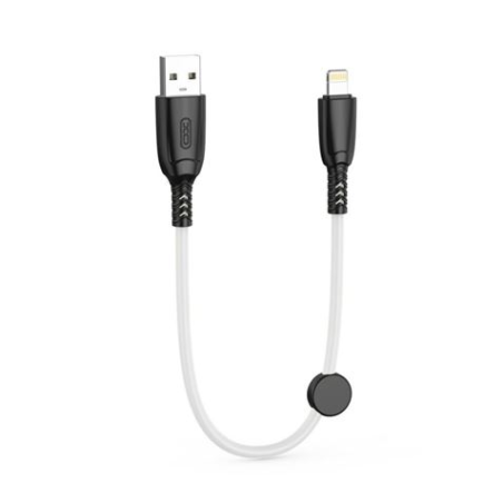 ✅ Câble de Charge Rapide USB XO NB247 - Lightning - 6A - 25cm avec Clip - Blanc couleur Blanc en stock