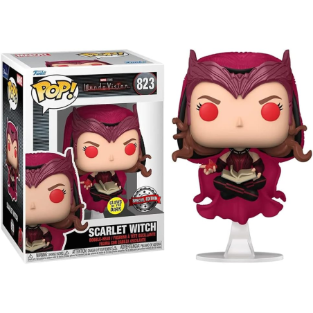✅ Funko Pop Marvel WandaVision Scarlet Witch Ed. Glows in the Dark - Figurine Vinyle - Hauteur 9cm env. couleur en stock