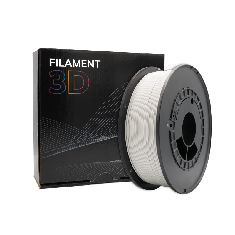 Filament PLA 3D - Diamètre 1.75mm - Bobine 1kg - Couleur Gris Clair