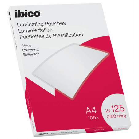 ✅ Ibico Gloss A4 Portefeuilles de plastification 250 microns - Finition cristal haute brillance - Papier laminé en stock