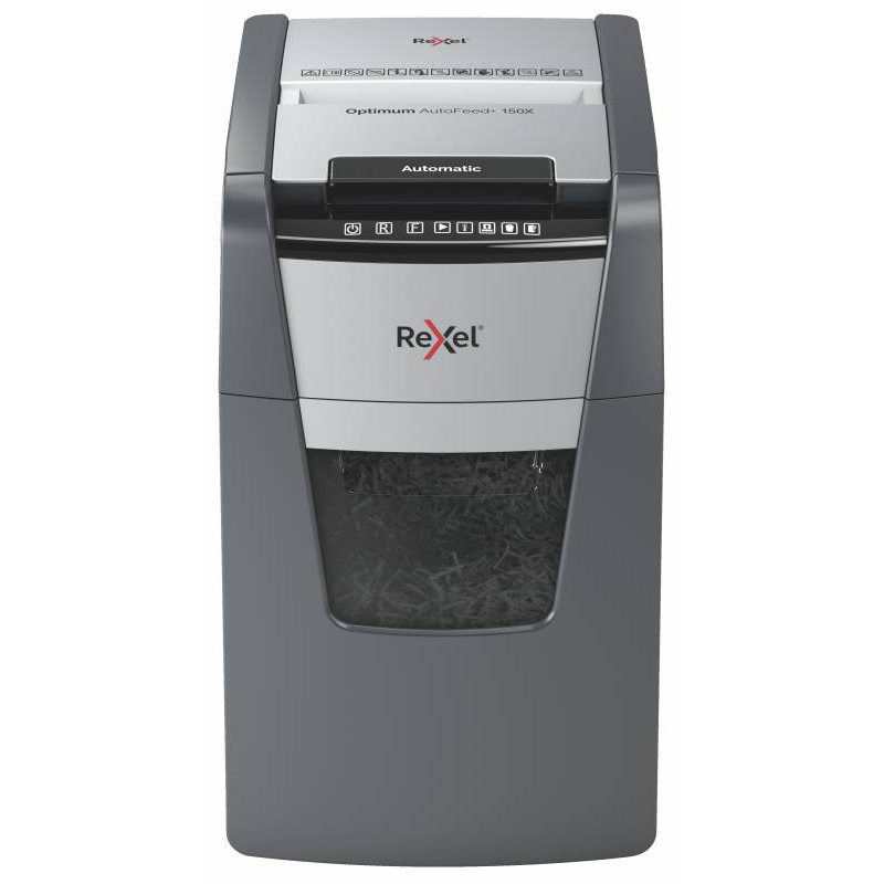 Rexel Destructeur Automatique Optimum Autofeed 150x Coupe en Particules - Alimentation Automatique Jusqu'à 150 Feuilles