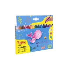 ✅ Jovi Grande trousse facile à prendre en main de 24 crayons hexagonaux en plastique - Ne pas rouler - Utilisat en stock