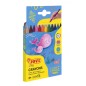 Jovi Grande trousse de 24 crayons hexagonaux en plastique - Ne roulent pas - Longue durée - Sans odeur - Facile à tailler - Ne
