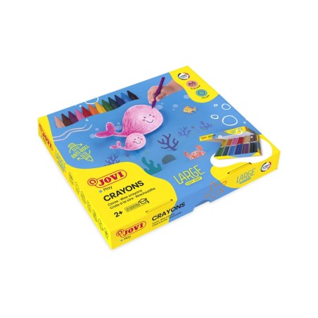 ✅ Jovi Grande boîte de 300 crayons hexagonaux en plastique Easy Grip - Ne pas rouler - Utilisation sur papier e en stock