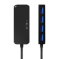 Aisens Hub USB 3.1 USB-C - USB-C/M-4Xtype A/H - 60cm - Couleur Noir