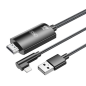 Câble adaptateur XO Lightning vers HDMI - Longueur 1,8 m - Prise en charge de la résolution 2K (60 Hz)/1080P - Échange de