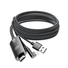 Câble adaptateur XO Lightning vers HDMI - Longueur 1,8 m - Prise en charge de la résolution 2K (60 Hz)/1080P - Échange de