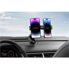 Support Universel XO pour Téléphones - Ouverture Mandrin 60-90mm - Ventouse Forte Grip - Dimensions de 190x170x75mm - Poids de