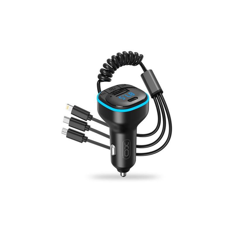 Adaptateur Bluetooth XO pour Voiture - Connexion Sans Fil 50 - Lecture depuis Smartphone et Clé USB - Port USB et Type C