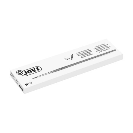 ✅ LOT de 12 Jovi Pony Hair Artist Brushes No. 3 - Poils naturels - Manche en bois - Jauge 00 à 12 - Pointe rond en stock