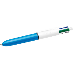 stylo bille multicolore bleu blanc