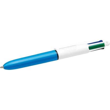 stylo bille multicolore bleu blanc