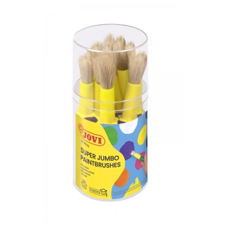 ✅ Jovi Super Jumbo Pinceaux à peinture Pot de 9 brosses à cheveux à poils épais – Manche en plastique – en stock