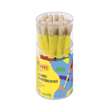 ✅ Jovi Jumbo Pinceaux Pot de 20 Brosses à Cheveux à Poils Moyens - Cheveux Naturels Épais - Manche en Plastiq en stock